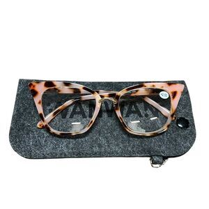 Wanwan woman’s pink tortoise cat eye reading glasses +2.50 fashion
